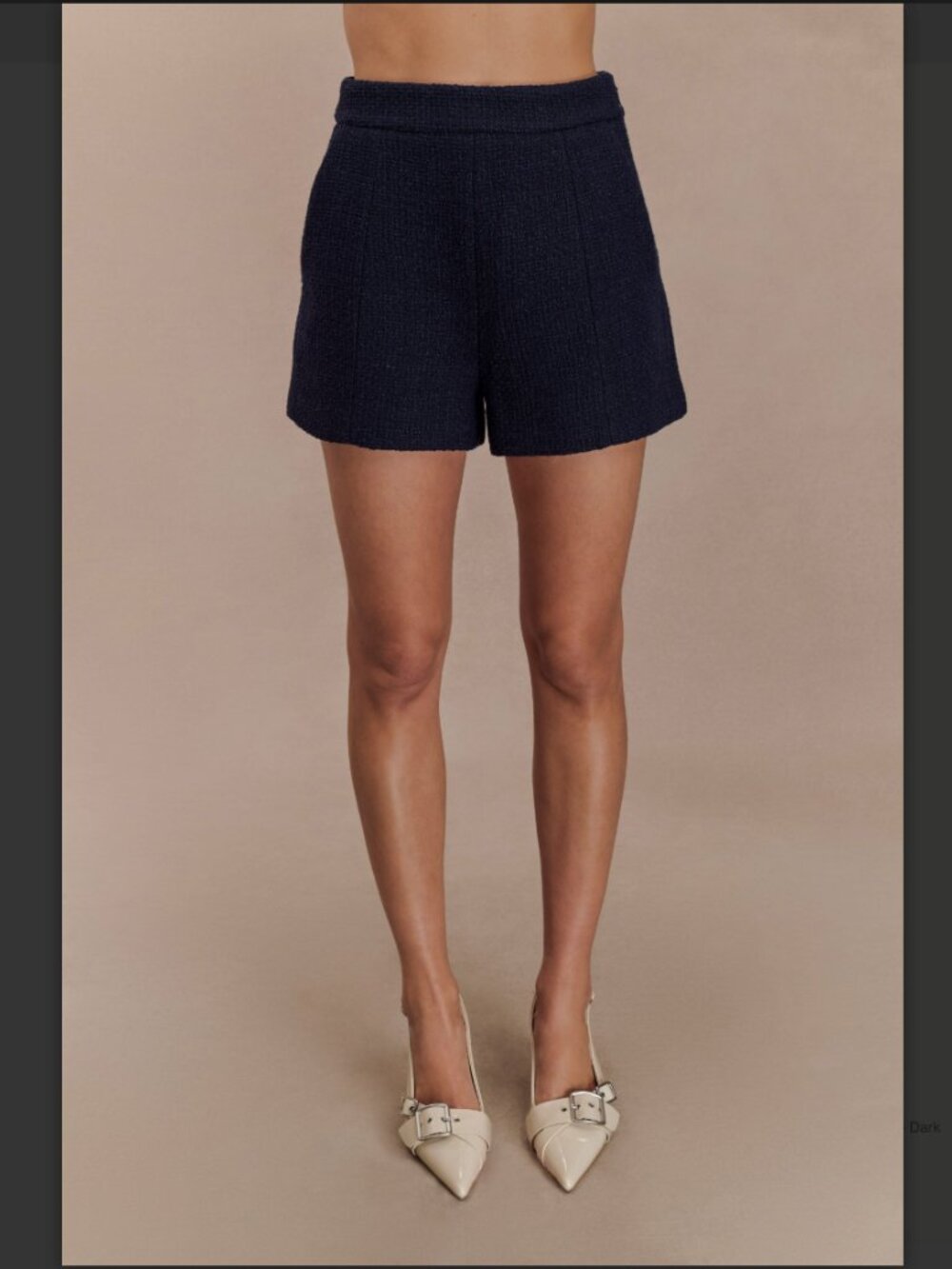 NWOT Meshki Parker Boucle Shorts - Midnight Blue, XS - Picture 2 of 9